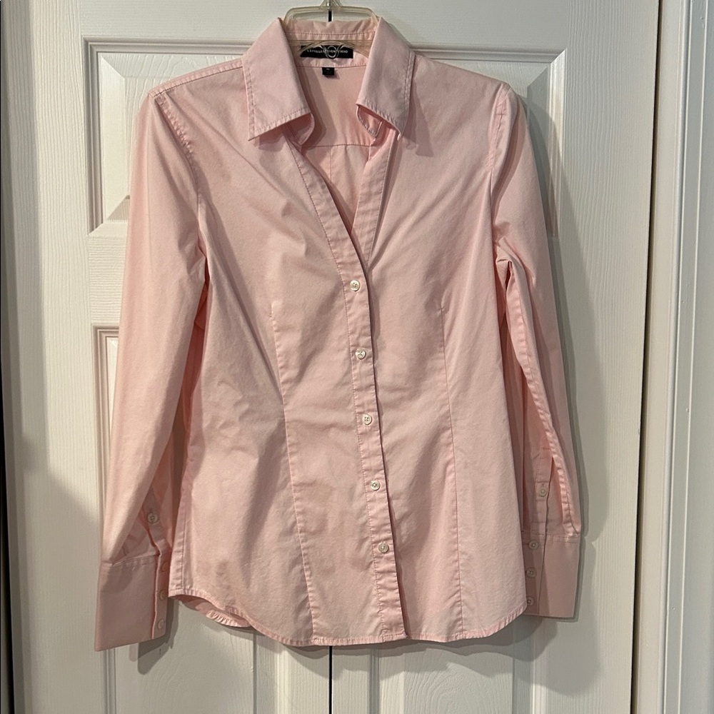 Express Blush Pink Button-Up Shirt